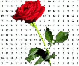 Roses Pixel Art: Flowers Color by Number截图1