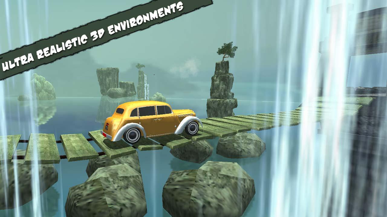 Cross the Bridge - Vintage Car Driving Game截图5