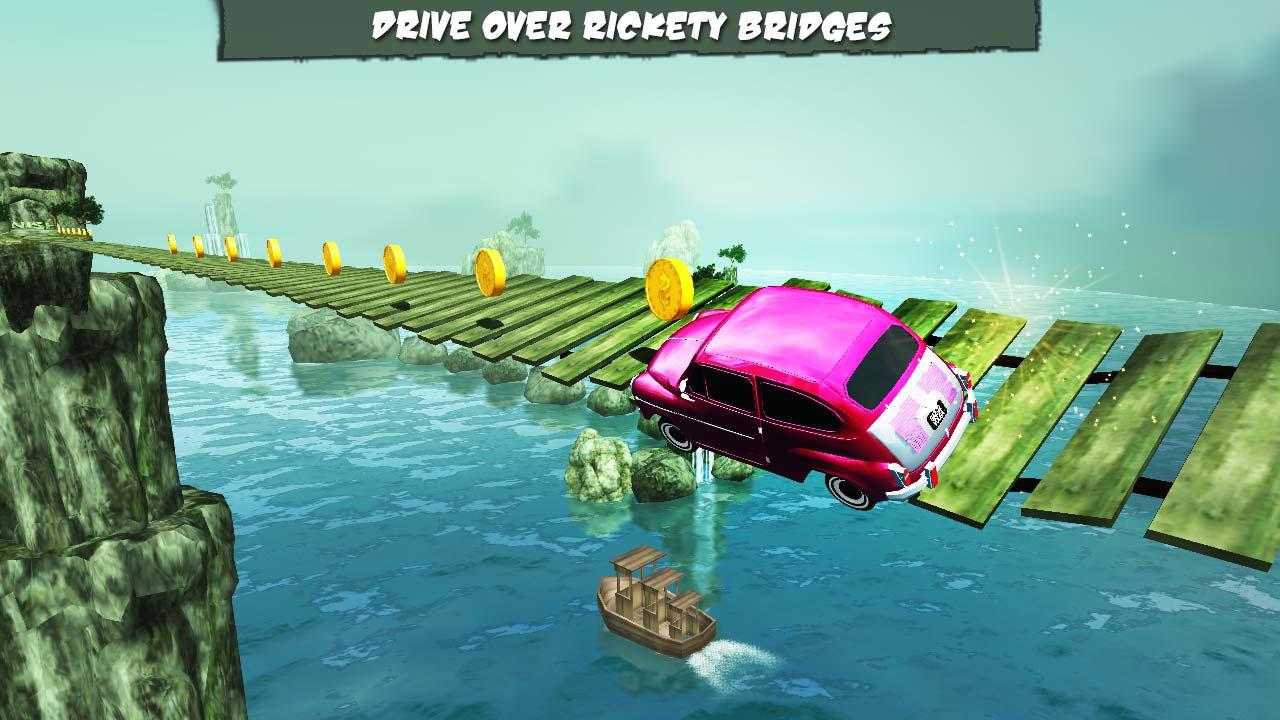 Cross the Bridge - Vintage Car Driving Game截图3