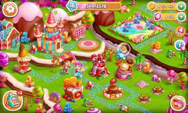 Sweet Candy Farm with magic Bubbles and Puzzles截图1