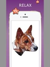 Pet coloring book Animal poly art color截图1