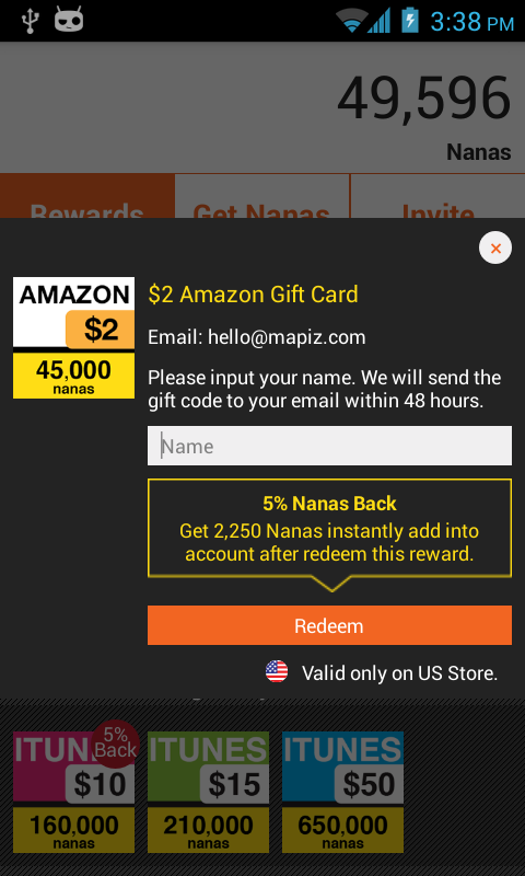 AppNana - Free Gift Cards截图9