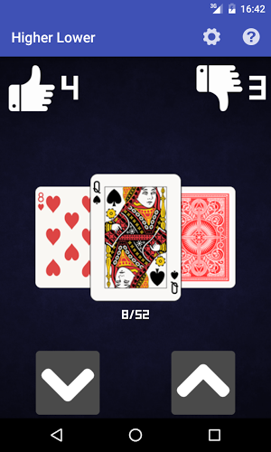 Higher Lower Card Game截图4