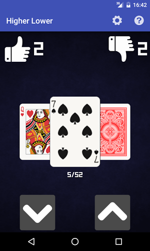 Higher Lower Card Game截图3