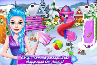 Ice Princess Winter Decoration Cleaning Game截图2