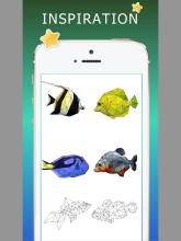 Fish coloring  Sea creatures poly art color截图4