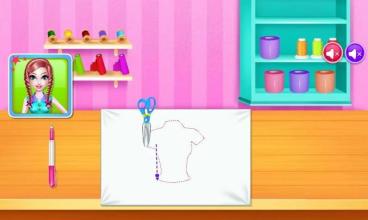 Sewing clothes school game截图2