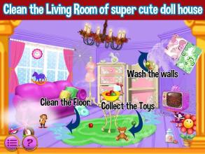 Princess Doll House Cleaning & Decoration Games截图2