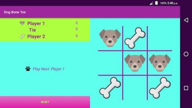 Dog Bone Toe * - Tic Tac Toe Game ❌⭕截图1