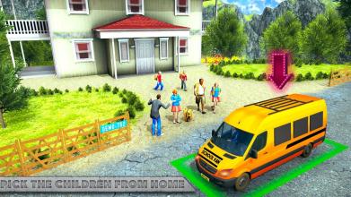 Offroad School Van Driving Minibus Simulator 2019截图5