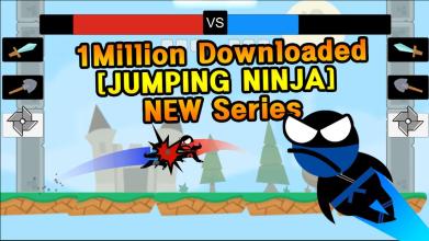 Jumping Ninja Battle - Two Player battle Action!截图1