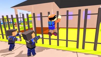 Blocky Police Craft Running Thief Chase Simulator截图2