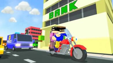 Blocky Police Craft Running Thief Chase Simulator截图3