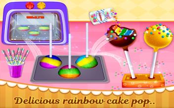 Rainbow Cake Pop Maker  Dessert Food Cooking Game截图1