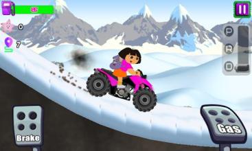 Little Dora ATV Hill Racing - dora games free截图4