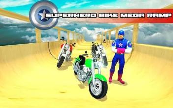 US Captain Bike Vs Mega Ramp: Superhero Stunt Race截图3