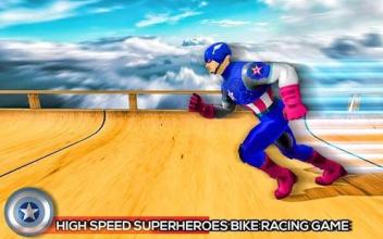 US Captain Bike Vs Mega Ramp: Superhero Stunt Race截图2