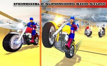 US Captain Bike Vs Mega Ramp: Superhero Stunt Race截图1