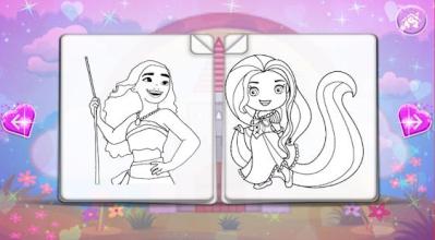 Chibi Moana Coloring Book截图2