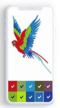 Birds Color By Number, pixel bird coloring截图1