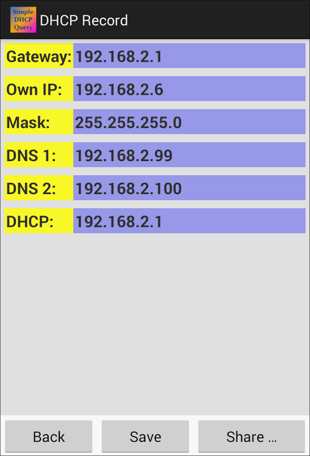 Simple DHCP Query截图1