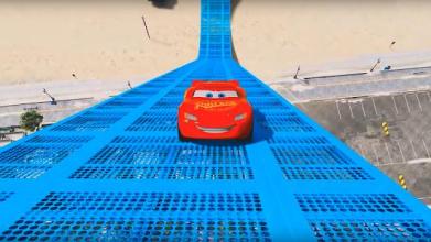 Superheroes Lightning Mcqueen Stunt Racing Games截图5