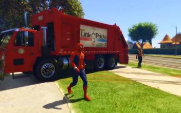 Superheroes Garbage Truck Drive 2018截图1