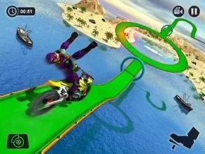 Super Hero Bike Beach Stunts: Water Surfer Rider截图2