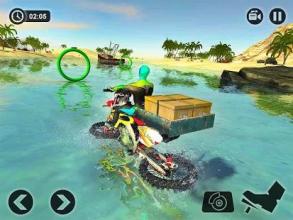 Super Hero Bike Beach Stunts: Water Surfer Rider截图4