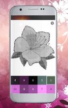 Draw Flower in Pixel art coloring by Number截图1