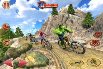 Superhero BMX Bicycle racing hill climb offroad 2截图2