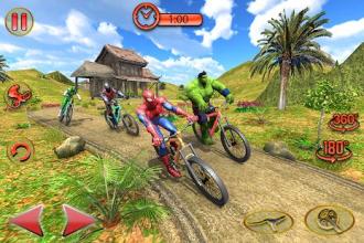 Superhero BMX Bicycle racing hill climb offroad 2截图4