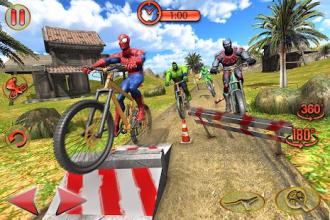 Superhero BMX Bicycle racing hill climb offroad 2截图1