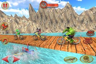 Superhero BMX Bicycle racing hill climb offroad 2截图5