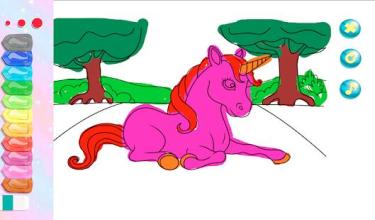 Unicorn coloring pages Games - Horse Colors截图1