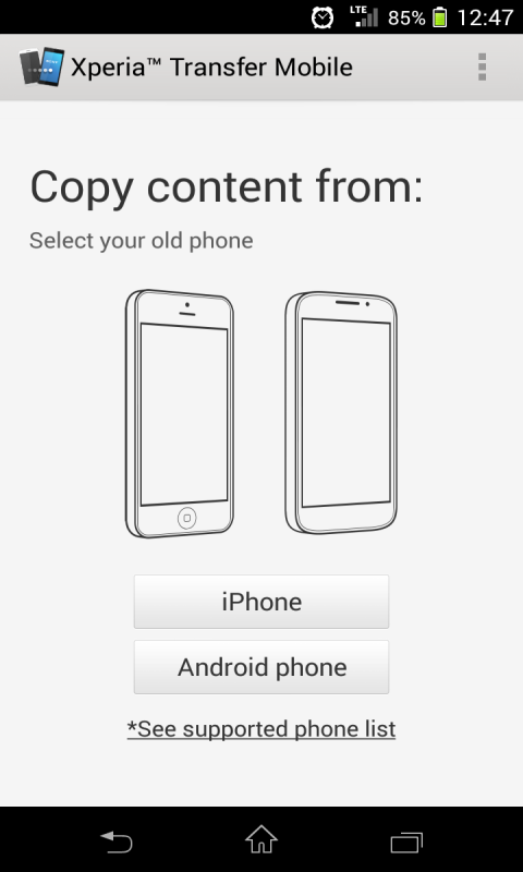 Xperia Transfer Mobile截图2