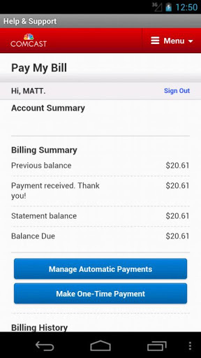 XFINITY My Account截图2