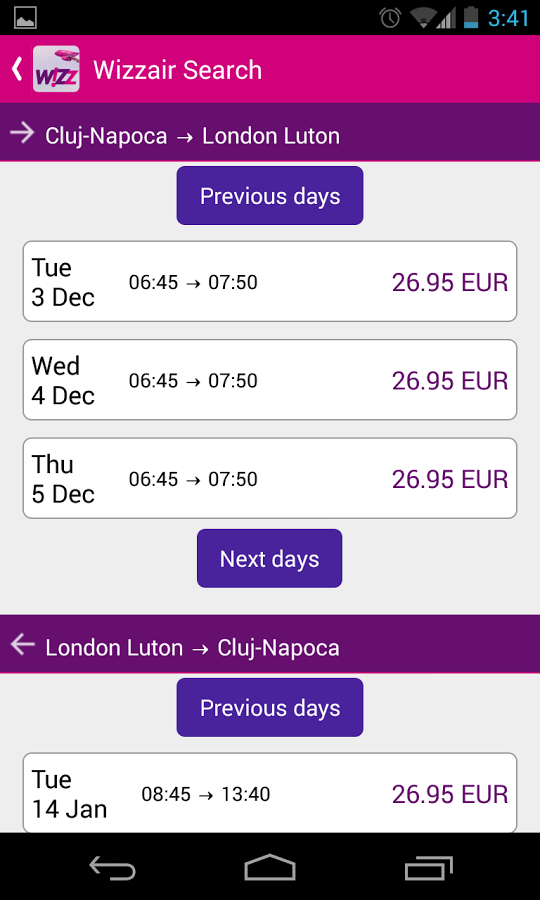Wizzair Search and Price Alert截图3