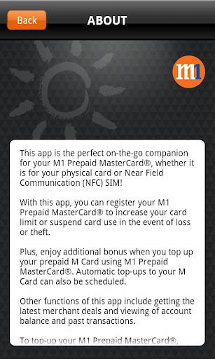 M1 Prepaid MasterCard截图2