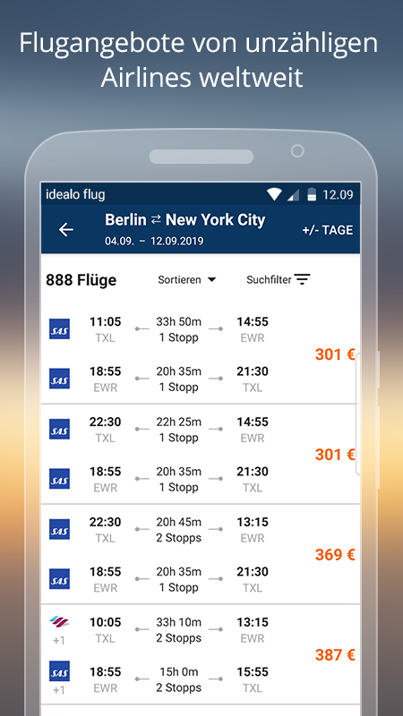 idealo Flight Comparison截图2