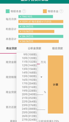 蓝狮子房贷计算器截图3