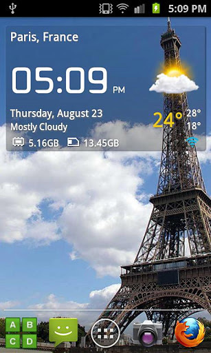 透明时钟和天气… Transparent clock & weathe...截图6