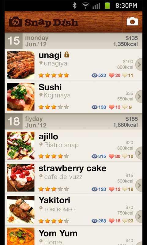 佳肴相机 SnapDish截图4