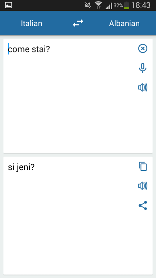 意大利阿尔巴尼亚语翻译截图2