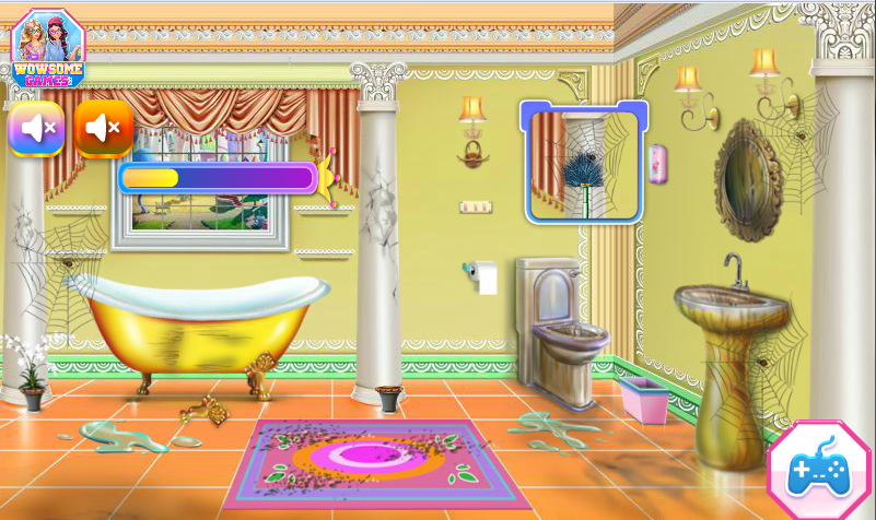 Royal Bathroom Cleanup - Free Games截图2