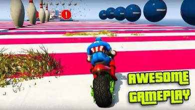 Superheroes Tricky Motorbike Stunt截图1