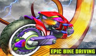 Impossible Bike Racing Stunts - Robot Transform 3D截图4