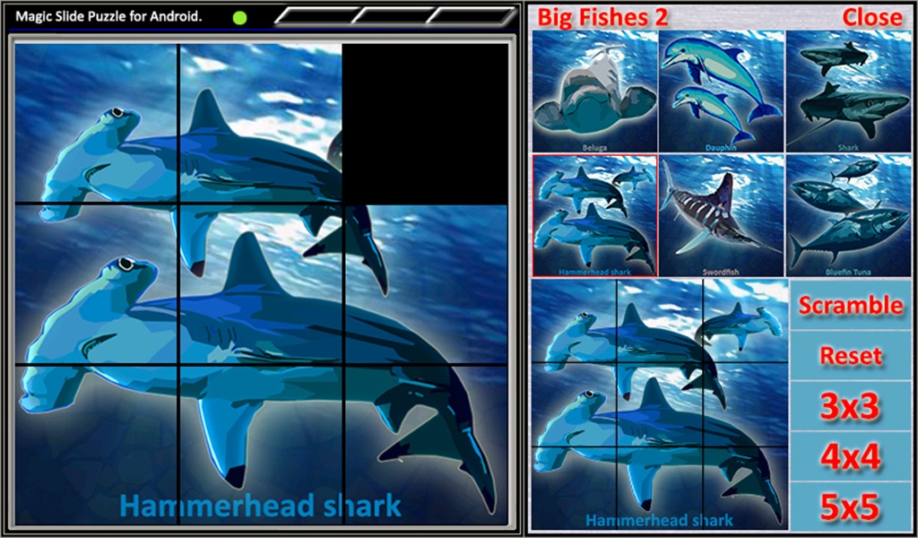 Magic Slide Puzzle B Fishes 2截图5