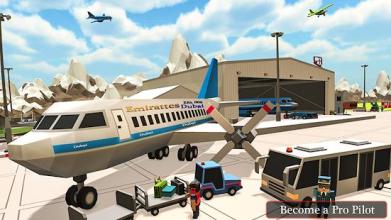 Flight Simulator : Blocky Airplane Pilot 3D Free ✈截图2