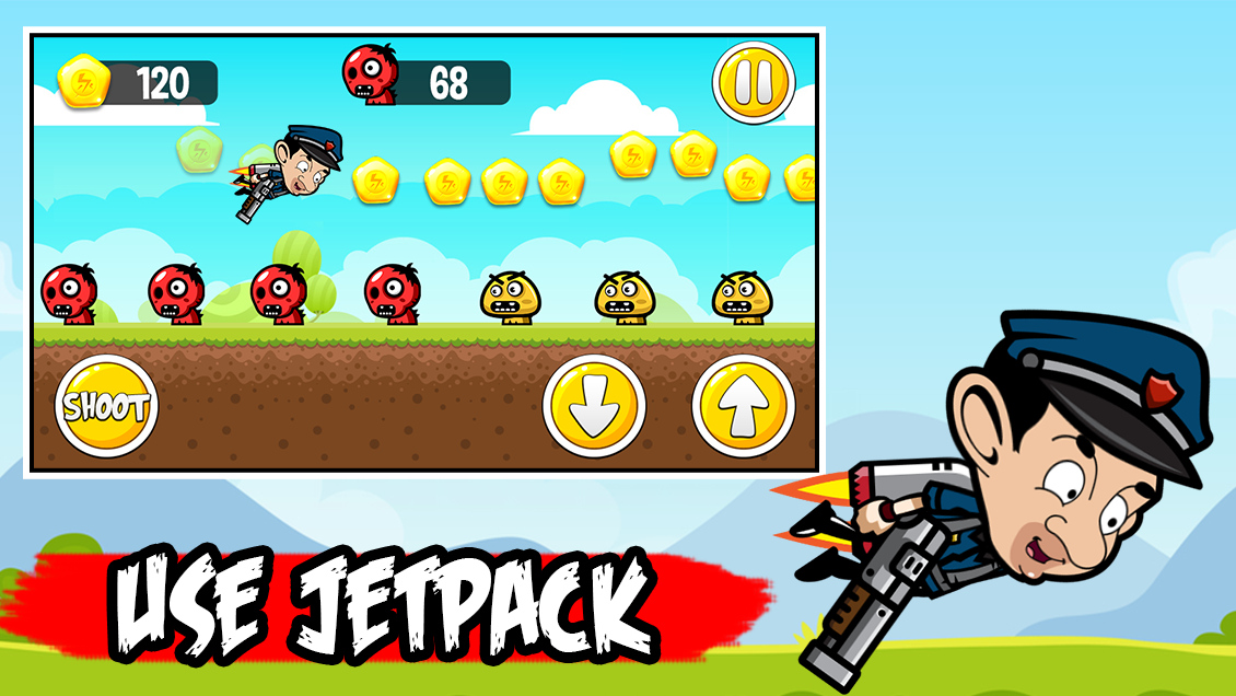 Shooter Mr Bean The Policeman Adventures Game截图3